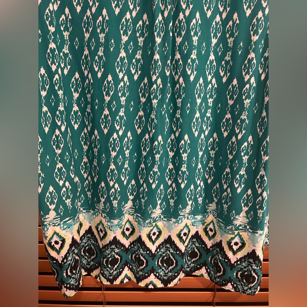 🔥 Gorgeous New Directions Teal and White Long Blouse size XL - Picture 10 of 12